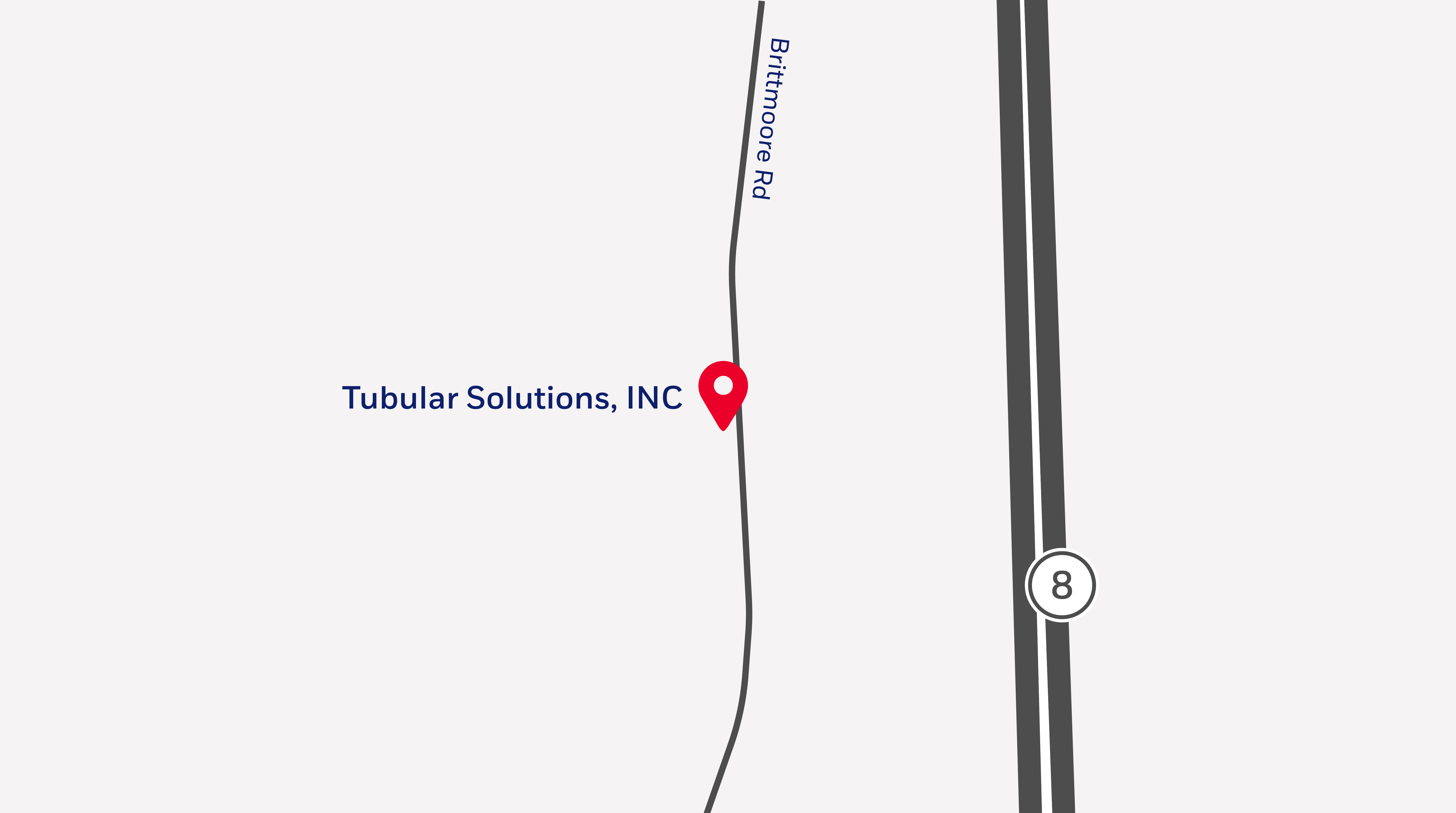Map showing Tubular Solutions Corporate Office
